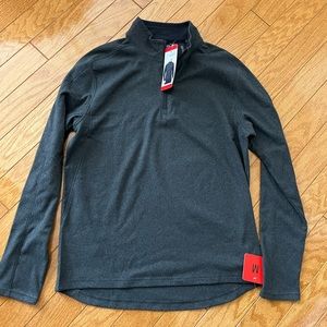 NWT Mondetta Outdoor Project Mens Knit 1/4 Zip Pullover gray sz Medium